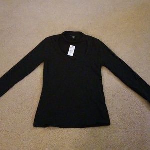 Express long sleeve black top size xs